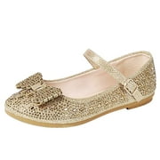 LAVRA Filles Ballerine Strass Chaussures Plates Paillettes Mary Jane Chaussures à Enfiler