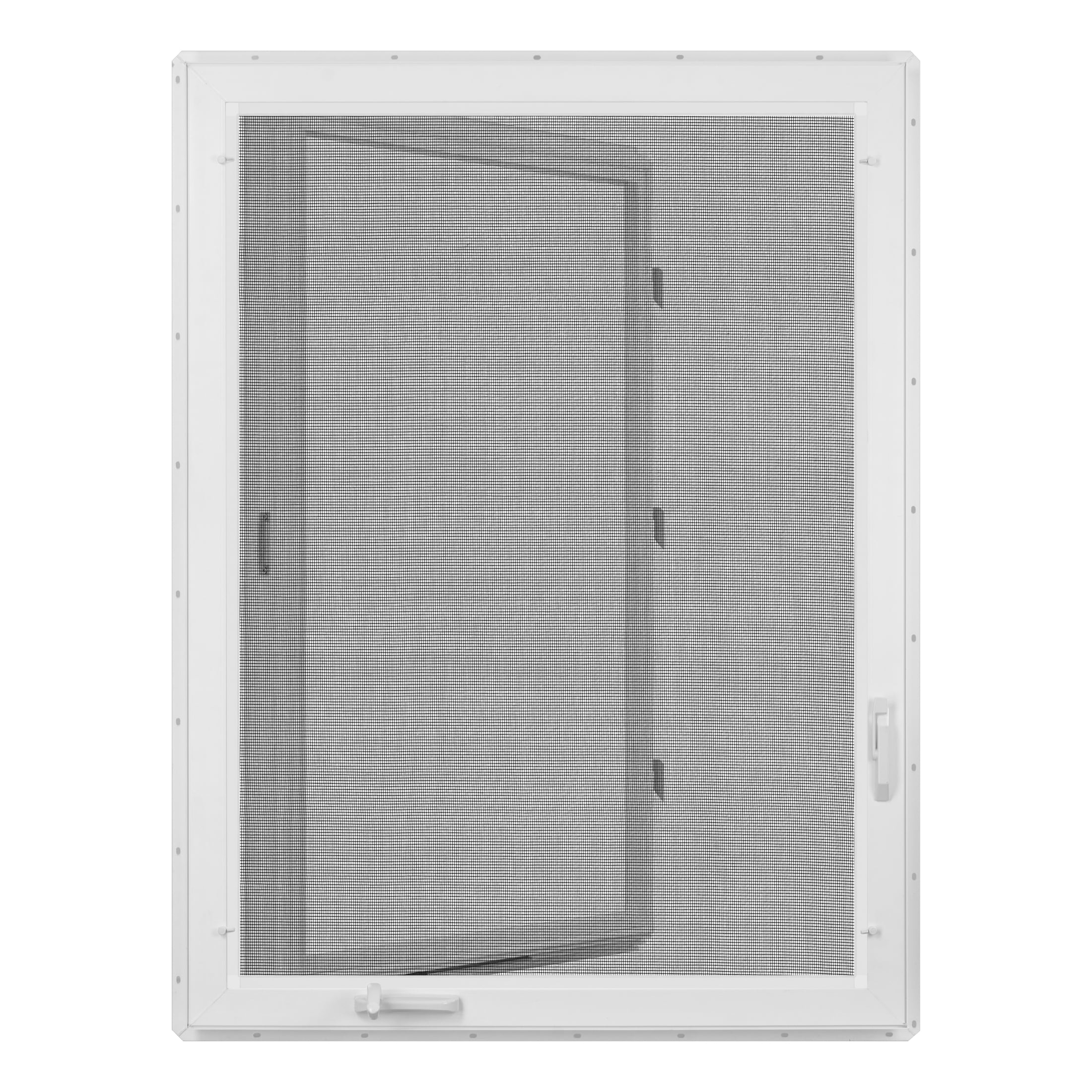 36 in. x 48 in. White Vinyl Double-Pane Insulated Left-Hand Casement Window with Screen