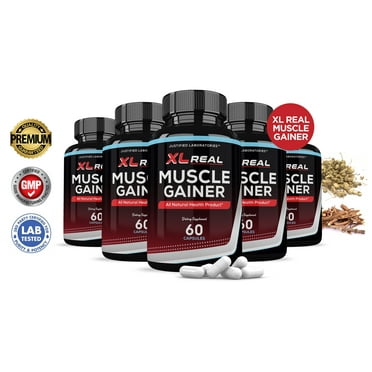 (5 Pack) XL Real Muscle Gainer Men’s Health Supplement 1484mg 300 Capsules