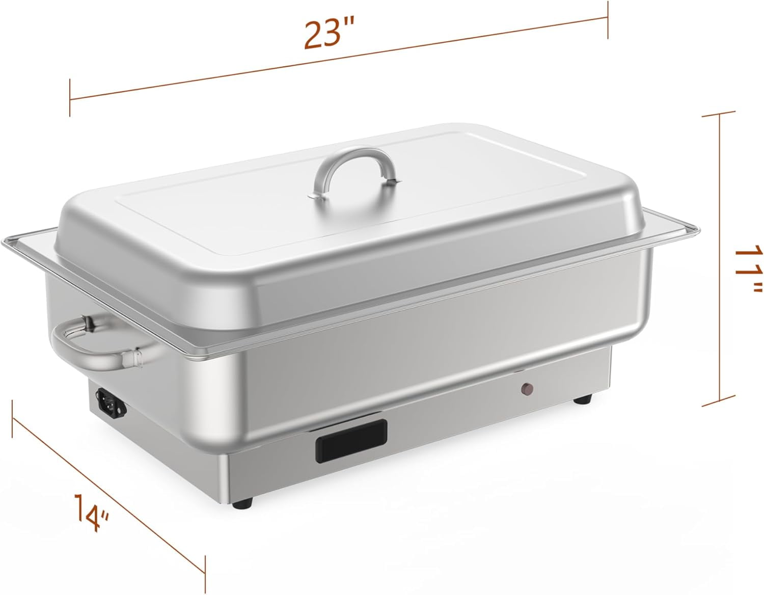 Zzistar Commercial Electric Chafing Dish Buffet Set, 9QT Food Servers and Warmers, Stainless Steel Catering Food Warmers with Temperature Control Display for Party