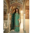 thumbnail image 2 of Indian Designer Salwar Kameez Stitched Women's Wear Pakistani Suits Palazzo Dress ( Green, 8XL - 58 ), 2 of 8