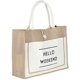 thumbnail image 1 of Bolso tote grande de yute con botones - Blanco Adepaton HMHZ486-1, 1 of 5