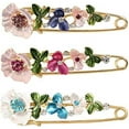 thumbnail image 1 of Zhuge 3 piezas de broches decorativos de seguridad con forma de flor de cristal, broches con clip para ropa, bufandas, chal y botones, 1 of 5
