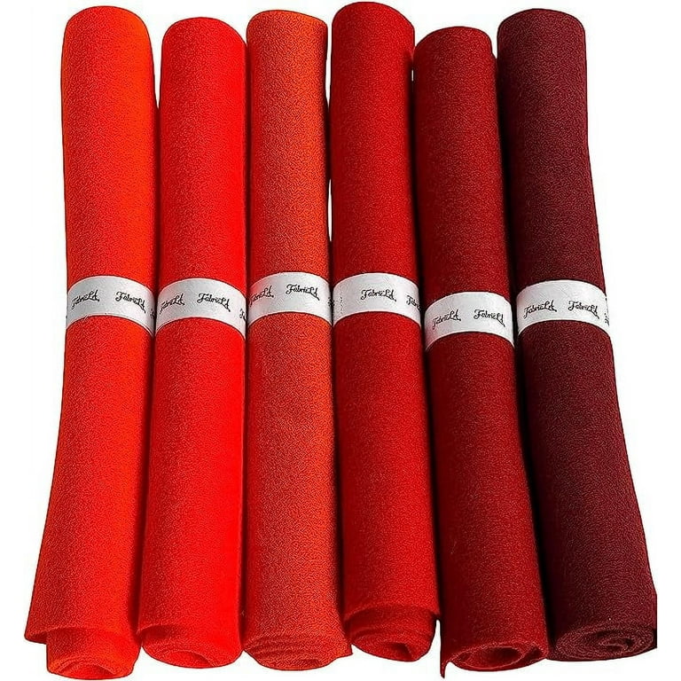 FabricLA Craft Felt Rolls 6 Pieces - 12 X 18 Inches Assorted Color  Non-Woven Soft Felt Material - Acrylic Felt Roll for DIY Craftwork, Sewing  and