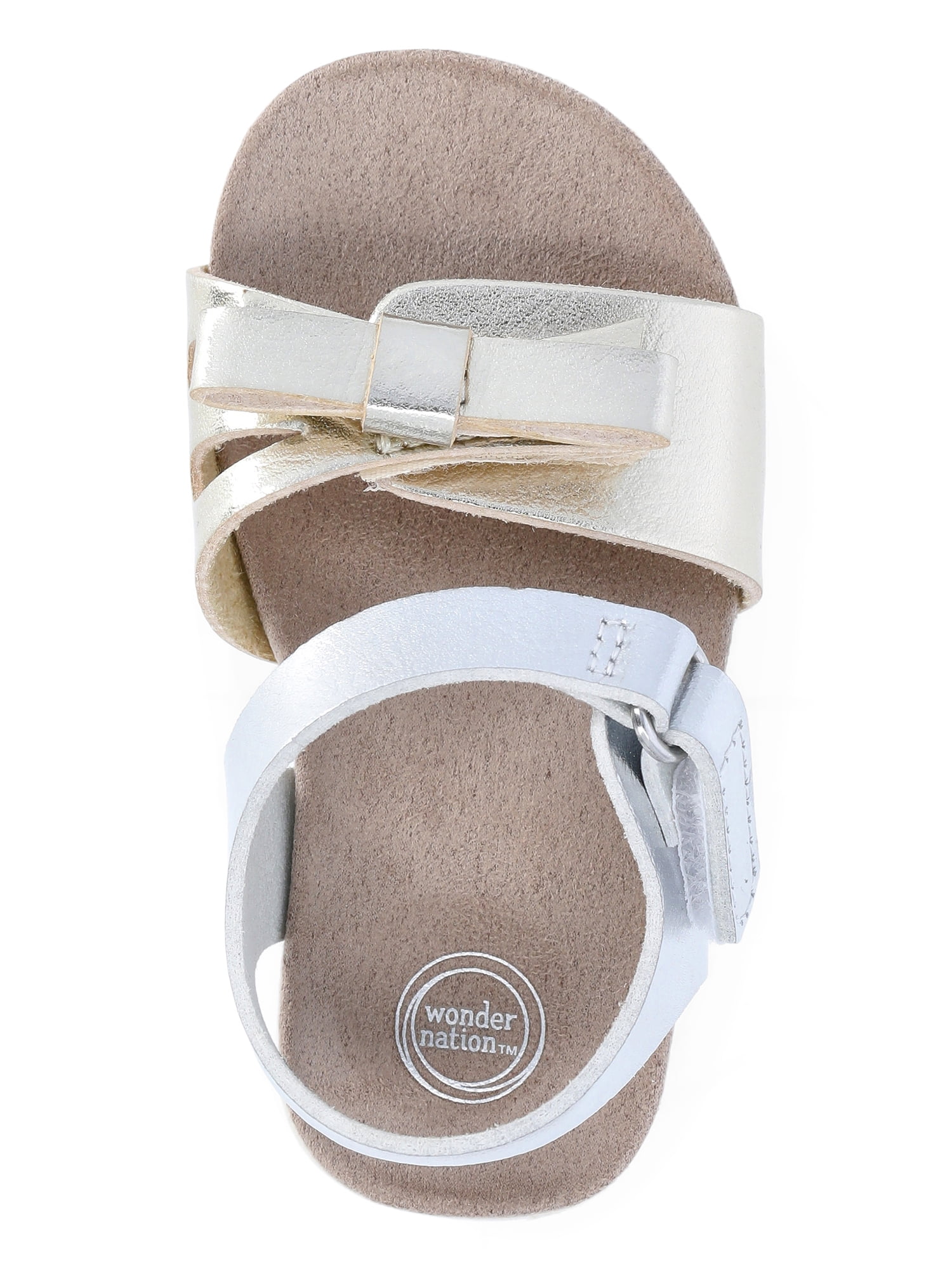 Wonder Nation Baby and Toddler Girls Bow Sandals