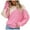 Pink, variant on Fesfesfes Women Sweater Tops V-neck Loose Knitting Sweater Casual Long Sleeve Tops Under $10