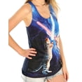 thumbnail image 4 of Slighty Sheer Funny Light Saber Kitty Cat Women's Graphic Tank Top, 4 of 4