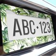 thumbnail image 6 of 1 Pcs Tropical Green Leaves License Plate Frame,License Plate Cover for Car Decorative Parts,Aluminum License Plate Bracket Holder Rust-Proof for US Standard Car, 6 of 8