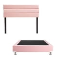 thumbnail image 1 of Base de Cama Individual Dicasa con Cabecera Logan rosa, 1 of 7