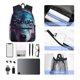 thumbnail image 4 of Disketp Purple Sky Wolf Mochila Ligera Clásica con Múltiples Bolsillos, Mochila Casual para Hombre y Mujer, Ideal para Escuela, Trabajo y Viajes, 4 of 6