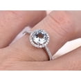 thumbnail image 5 of 7mm Natural Aquamarine Engagement Ring Round Cut Aquamarine 925 sterling Silver Ring Gift for Love, 5 of 5
