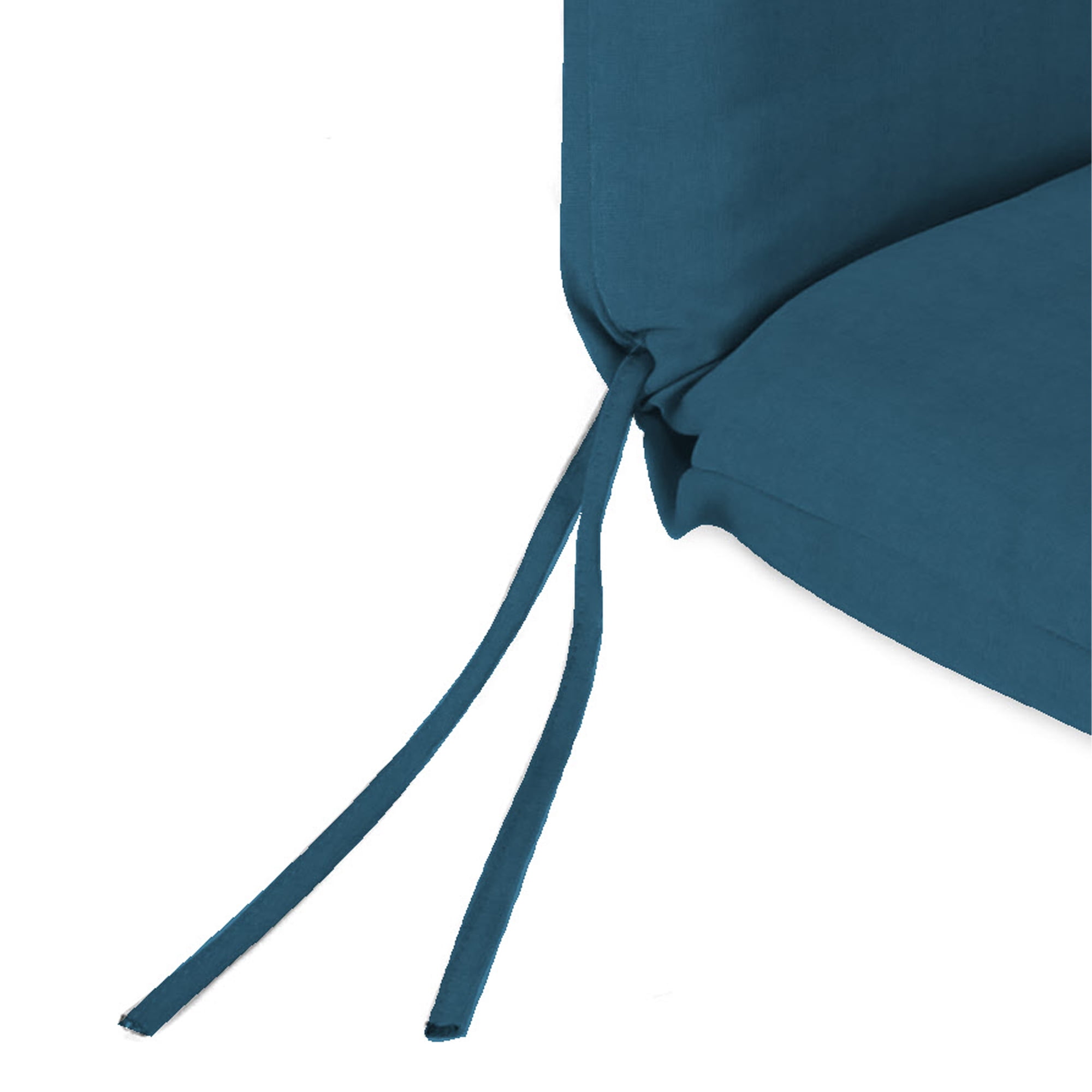 Jordan Manufacturing 44" x 22" Celosia Legion Blue Crosshatch Rectangular Outdoor Chair Cushion with Ties and Hanger Loop