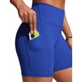 thumbnail image 4 of Pantalones cortos de natación CRZ YOGA para mujer, cintura alta, azul, talla XL, 4 of 4