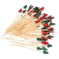 thumbnail image 3 of MasteelfCA 100Pcs Bamboo Fruit Picks Creative Food Picks Portable Camping Dessert Picks, 3 of 7
