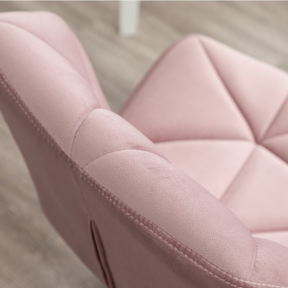 Eldon Diamond Tufted Adjustable Swivel Office Chair in Mauve