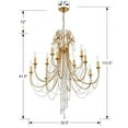 thumbnail image 5 of 12 Light Chandelier-Hand Cut Crystal Type-Antique Silver Finish   -Traditional Installation Crystorama Lighting Arc-1909-Sa-Cl-Mwp, 5 of 10