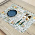 thumbnail image 5 of Un juego de cuatro piezas, diseño artístico con estampado bohemio, mantel individual de tela lavable para mesa, 5 of 5