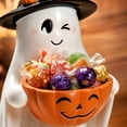 thumbnail image 3 of Halloween Candy Bowl, Ghost Candy Bowl with Pumpkin, Resin Halloween Candy Dish for Trick or Treat Candy, Snack Holder, Halloween Table Decor, Party Decorations and Home Decor, 3 of 6