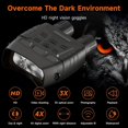 thumbnail image 2 of Night Vision Goggles, Infrared Binoculars with Camera for Hunting Day and Night High-Power Binoculars with 3X Digital Zoom, 984ft Range, 2.31''LCD Display with 32GB Memory Card (Battery Not Included), 2 of 9