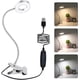 thumbnail image 1 of Lámpara de escritorio LED con clip de 8 W e interruptor, 3 colores de luz y 10 niveles de intensidad regulable, cuello de cisne flexible de 360°, lámpara de noche USB para leer, estudiar y trabajar, p, 1 of 5