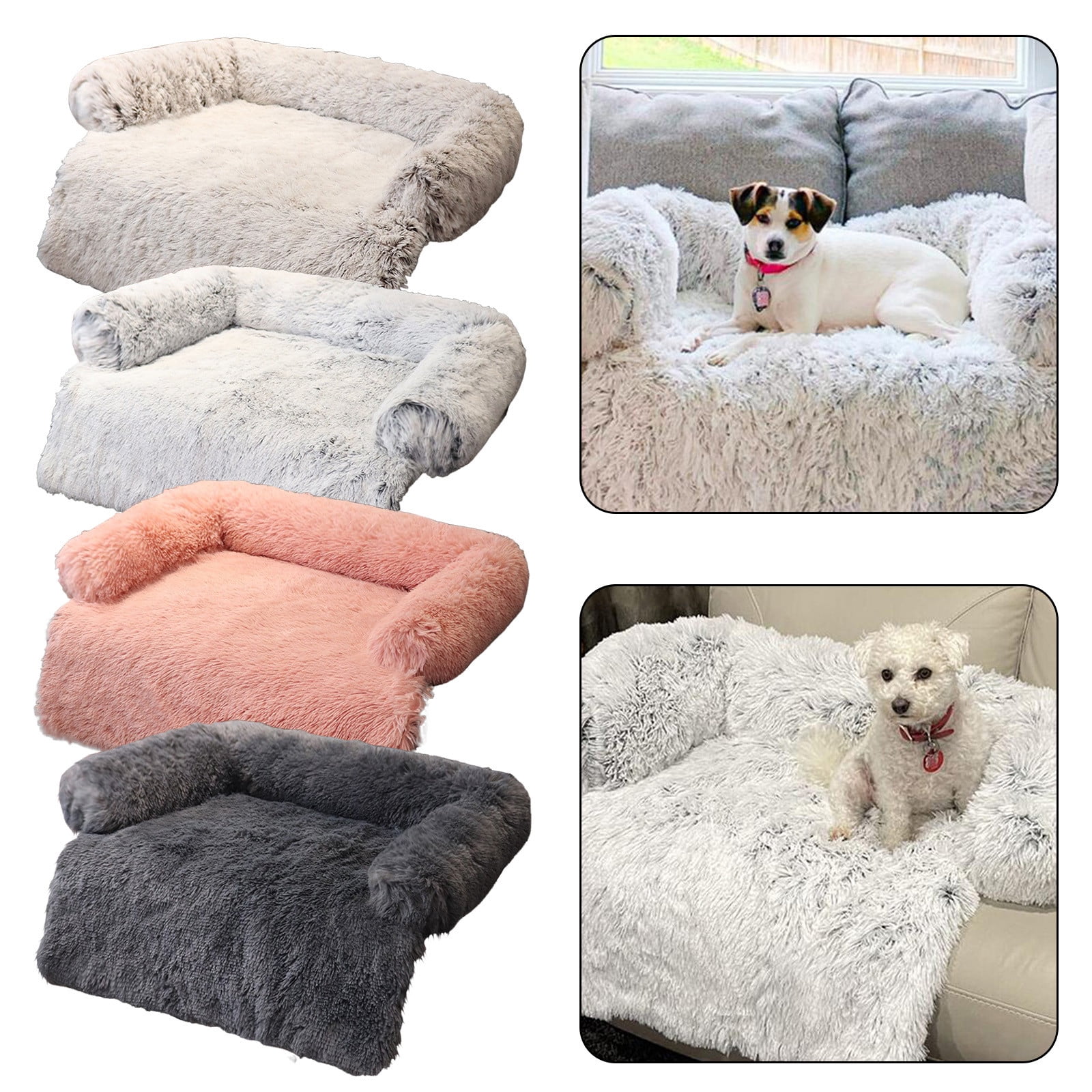 Elevated Pet Lounger Orthopedic Dog Cat Sofa Bed with Removable Mattress for Comfort