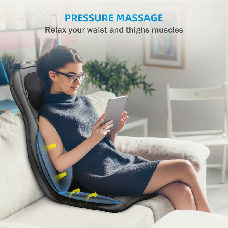 Best Choice Products Air Compression Shiatsu Neck & Back Massager Seat  Chair Pad Massage Cushion, 2d/3d Kneading W/ Heat : Target