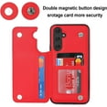 thumbnail image 3 of Phone Case for Samsung Galaxy A54 5G Wallet Cover with Tempered Glass Screen Protector and Leather RFID Credit Card Holder Stand Cell Accessories A545G A 54 54A 4G G5 SM A546U Women Men Red, 3 of 14