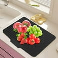 thumbnail image 5 of Bxaolu Silicone Dish Drying Mat for Kitchen Counter, 15.75" x 13" Dish Drying Pad, Non-Slip Drain Pad with Built-in Drain, Easy to Clean,Eco-friendly, Heat Resistant Stone Drying Mat(1Pack, Black), 5 of 9