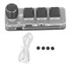 thumbnail image 1 of Mini Keypad 3 Key 1 Knob Programmable USB BT Connection Blue Switch Mini Mechanical Keyboard with RGB LED, 1 of 4