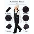 thumbnail image 4 of Wantdo Girls' and Boys' Ski Pants Waterproof Snow Bibs Overalls Insulated Snowboarding Bibs Black 10-12, 4 of 11