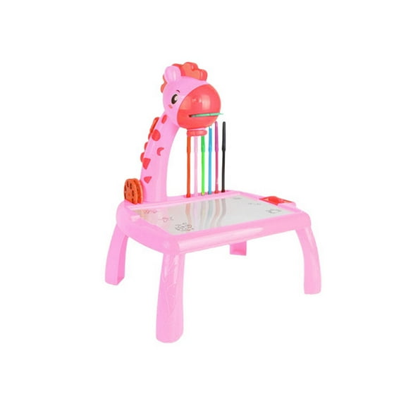 CCOCC Drawing Projector,Versatile and Fun Drawing Board Race and Draw Projector for Kids,Perfect for Parent-Child Activities Kids Projector Drawing,Medium,Pink Giraffe