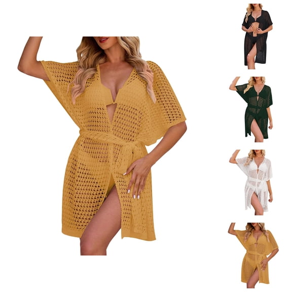 Swimsuit Coverup for Women Casual Beach Cover Up Swimwear Cover Ups for Women Versatile Mid Length Sleeve Pullover Dress in Viscose for Prayer and Everyday Wear