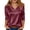 Wine #058, variant on Dressy Tops for Women 3/4 Sleeve Silk Satin Blouses Business Work T Shirts Loose Fit Cowl Neck Spring Summer Outfits 2026 Gray L