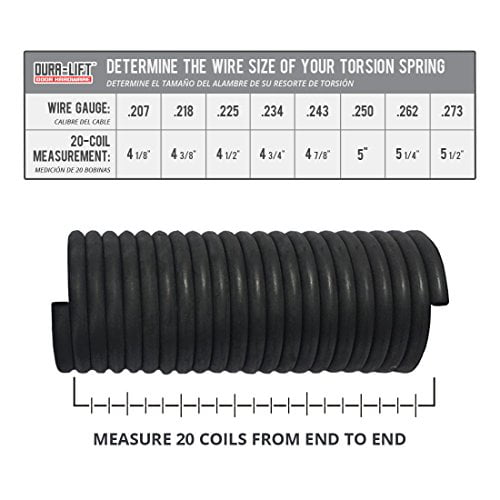 G3C17964LDURA-LIFT .262 x 1.75" x 38" Torsion Garage Door Spring (Blue, Left Wound)