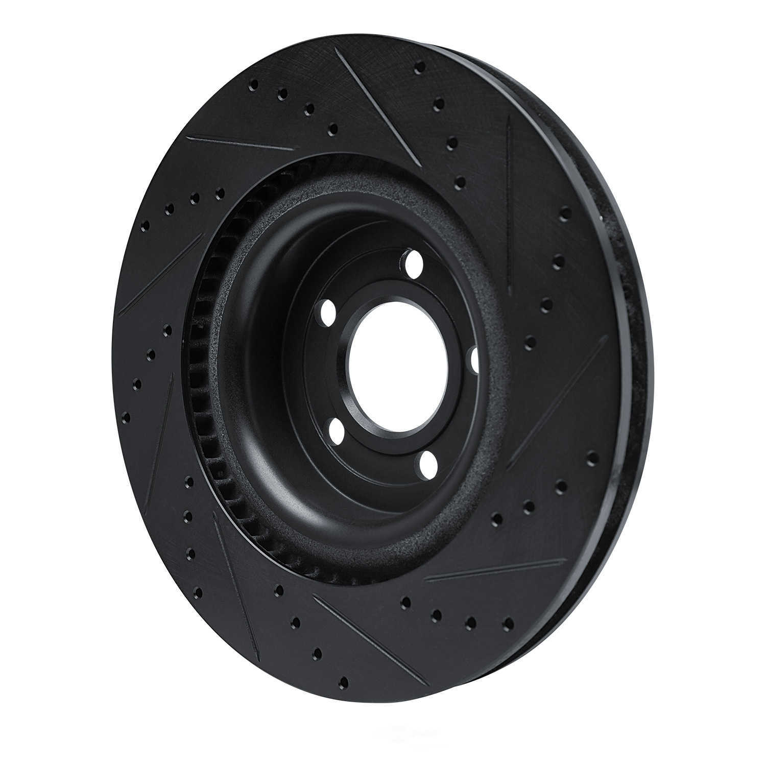 Dynamic Friction Company 633-54279L DFC Brake Rotor - Drilled And Slotted - Black