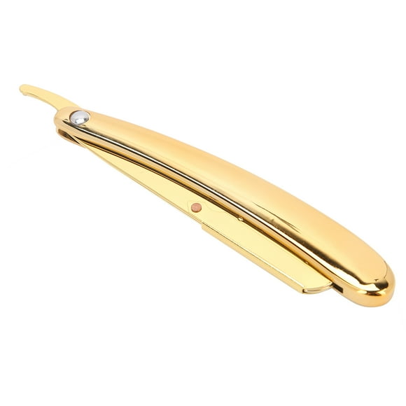 Men's Straight Edge Razor Stainless Steel Manual Razor for Barber Home (without Blade)