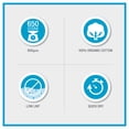 thumbnail image 5 of Home Essence Organic 6 Piece 100 Percent Cotton Towel Set, 5 of 7