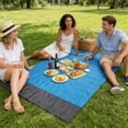 thumbnail image 4 of Miogawg Solid Color Waterproof Picnic Mat Portable Foldable Outdoor Camping Beach Mat Waterproof Polyester Picnic Blanket, 4 of 6