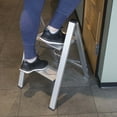 thumbnail image 4 of AmeriHome Ultra Slim Aluminum Two Step Folding Utility Step Ladder, 4 of 8