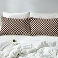 thumbnail image 4 of Erosebridal Checkered Gingham Sheet Set King, Colorful Bedding Sets King Size, Rectangle Geometry Decor, 4-Piece, 4 of 7