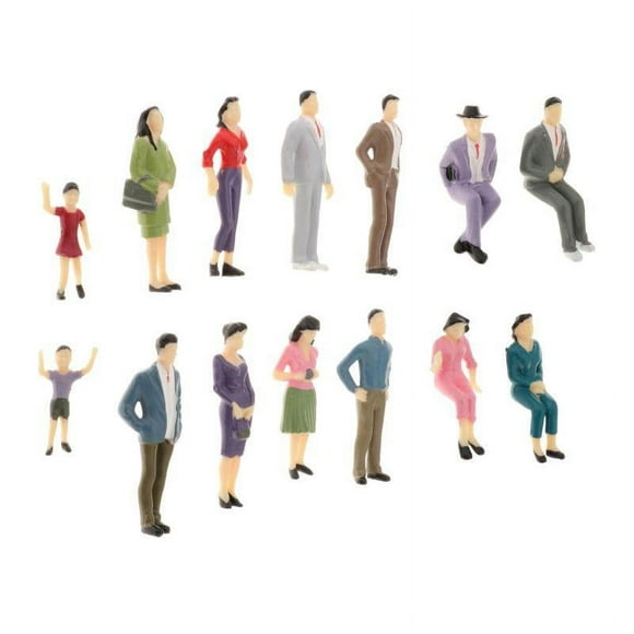 14PCs Tiny People Figures 1 25 Scale Model Train People Hand Painted Model Trains Architectural G Scale Miniatures Figures for
