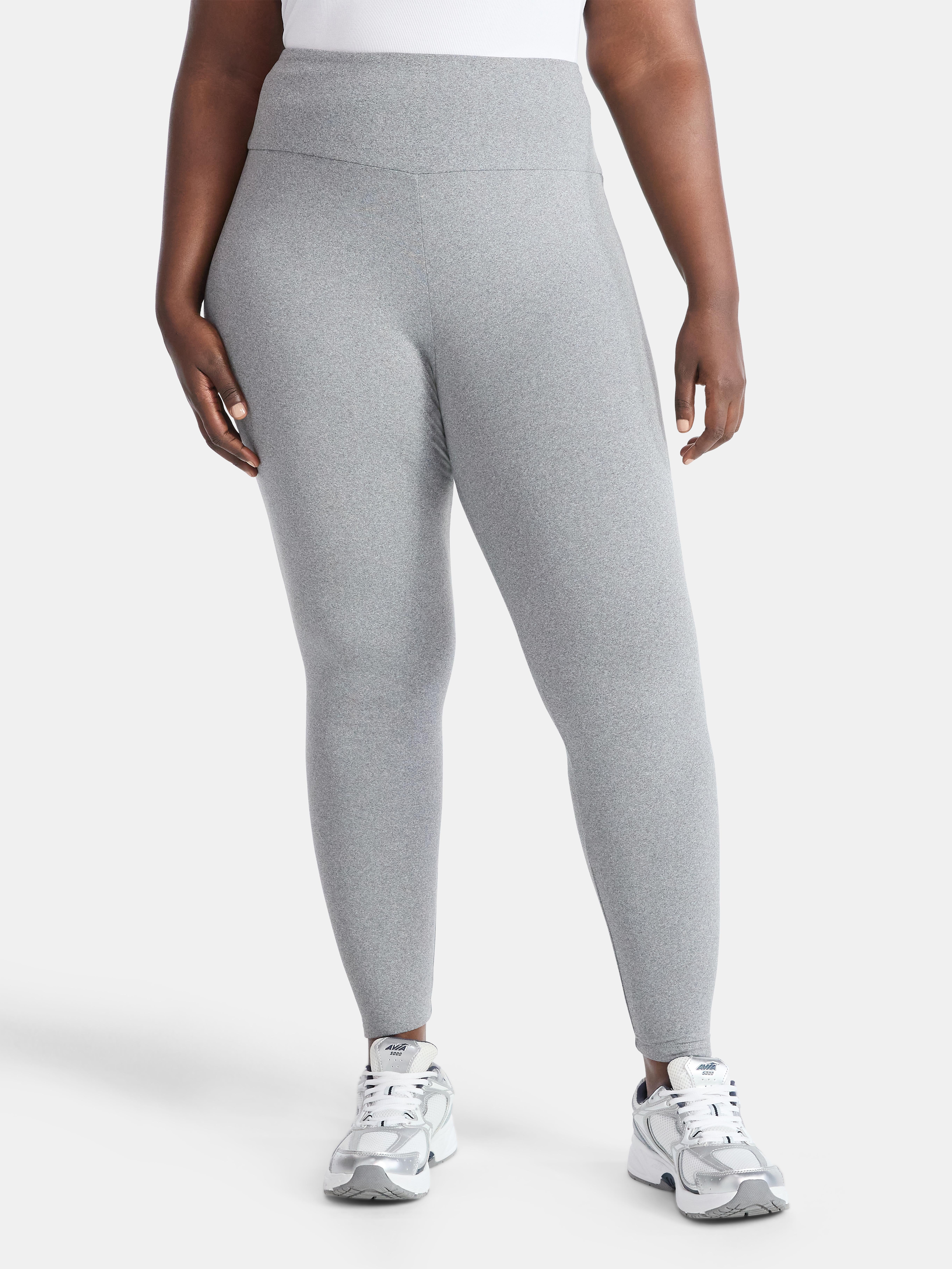 Plus size Women's Cozy Lightweight Fleece-Lined Stretch Multipack Leggings for Everyday Wear, 2 Pack, Sizes 1X-4X - image 2
