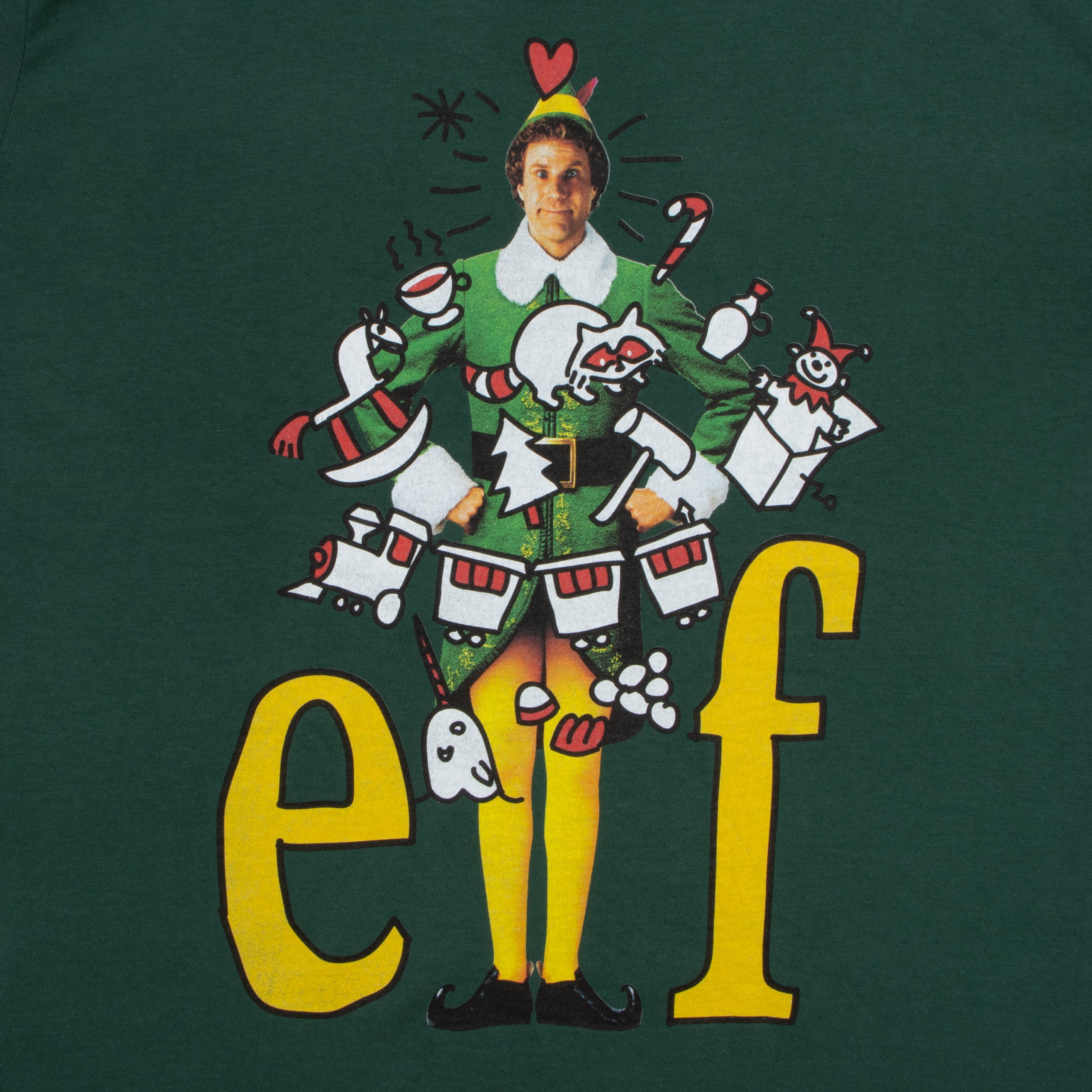 Elf Mens Christmas T-Shirt Green Sizes S-XXL