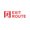 White / Red, variant on Basic Exit Route Sign (Brushed Gold) - Small