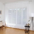 thumbnail image 5 of Cortinas de tul blanco para decoración de sala de estar, supersuaves, gran sensación en la mano, velo moderno Chif, 6 uds., 5 of 5