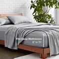 thumbnail image 5 of Bare Home Premium 1800 Collection 4-Piece Bed Sheet Set, King, Heathered Charcoal, 5 of 9
