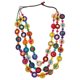thumbnail image 3 of Handmade Wooden Bead Necklace for Women Boho Beaded Choker Necklace Multi, 3 of 4