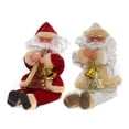 thumbnail image 5 of EeaseMX Muñeco de Papá Noel sentado Muñeca de regalo de Navidad Juguetes de franela Decoración de mesa de Navidad (blanco cremoso), 5 of 5