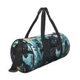 thumbnail image 2 of Bingfone Black Panther Floral Illustration Print Gym Duffle Backpack for Men Women,Travel Weekender Carry-On Bags with Detachable Back Pack Straps for Traveling Overnight Climb Sports, 2 of 7