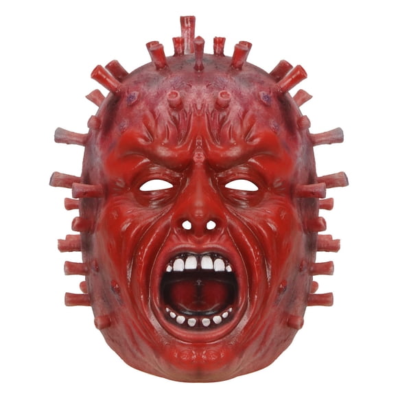 Mascarilla facial antiepidémica de látex para fiestas, de látex, color rojo